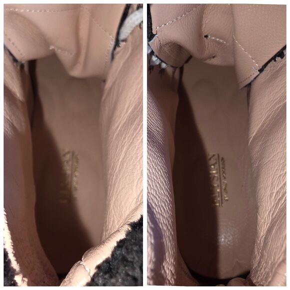 ELYSIAN Emily Morrison Ankara Ikat Silk Velvet High Top Sneakers 38 Pink Black - Picture 9 of 14